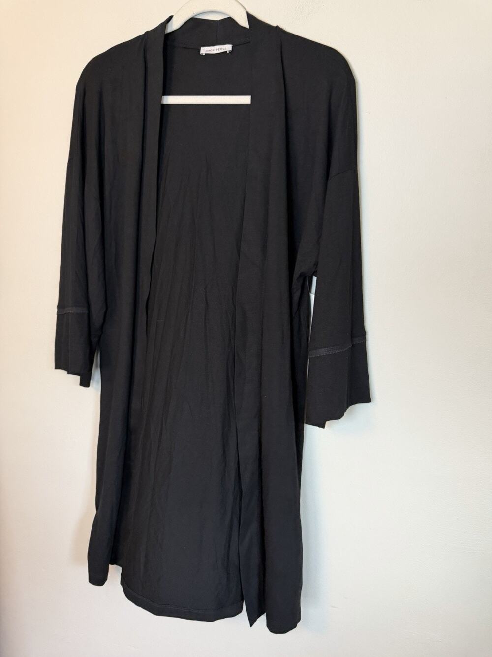 Simone Perele women's black short robe missing tie S/M NEW